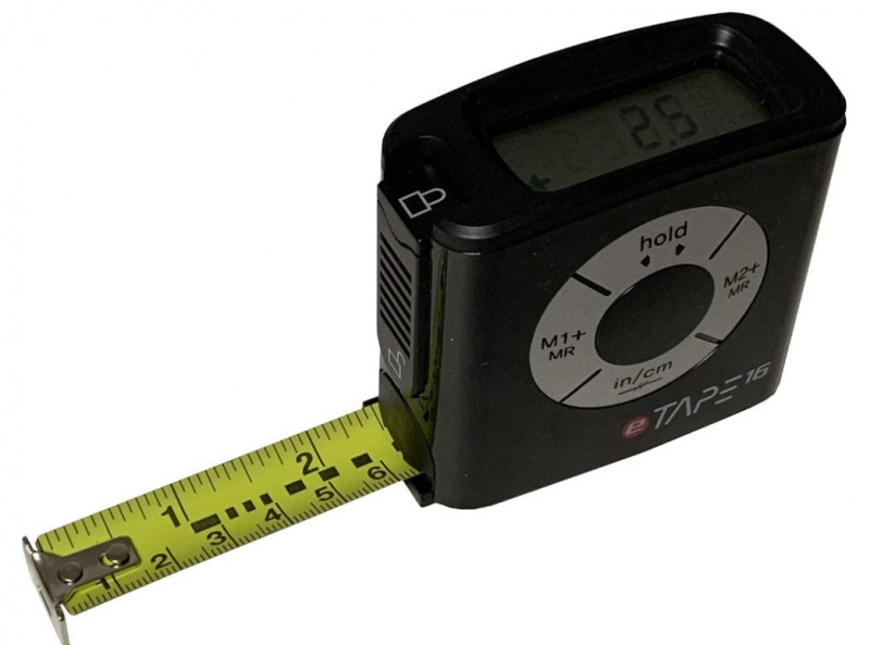 La cinta métrica eléctrica con pantalla y medición digital