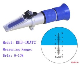 Refractrometro manual 0-10 Brix modelo RHB10AT